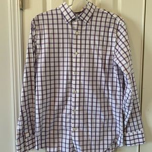 Banana Republic Shirt. White and Purple. Size Medium.